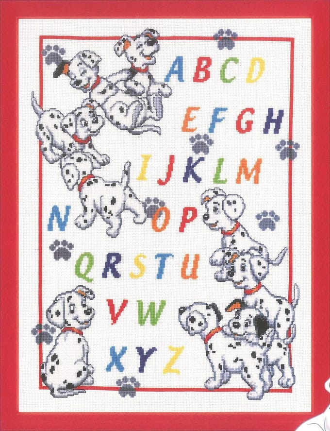 borduurpakket 70.998 101 dalmatiërs, a.b.c. (op=op!)