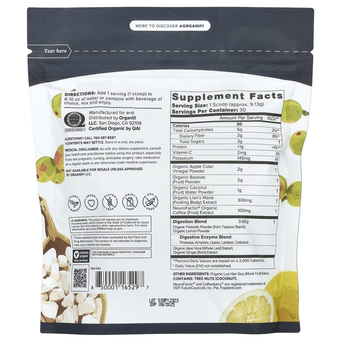 Organifi, Original Pure, 9,66 oz (274 g)