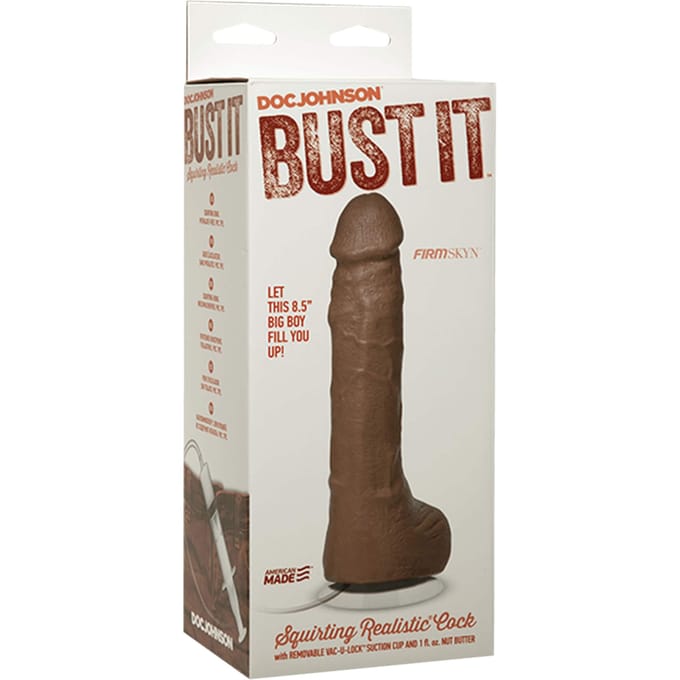 Doc Johnson Spuitende Dildo - 30 ml brown