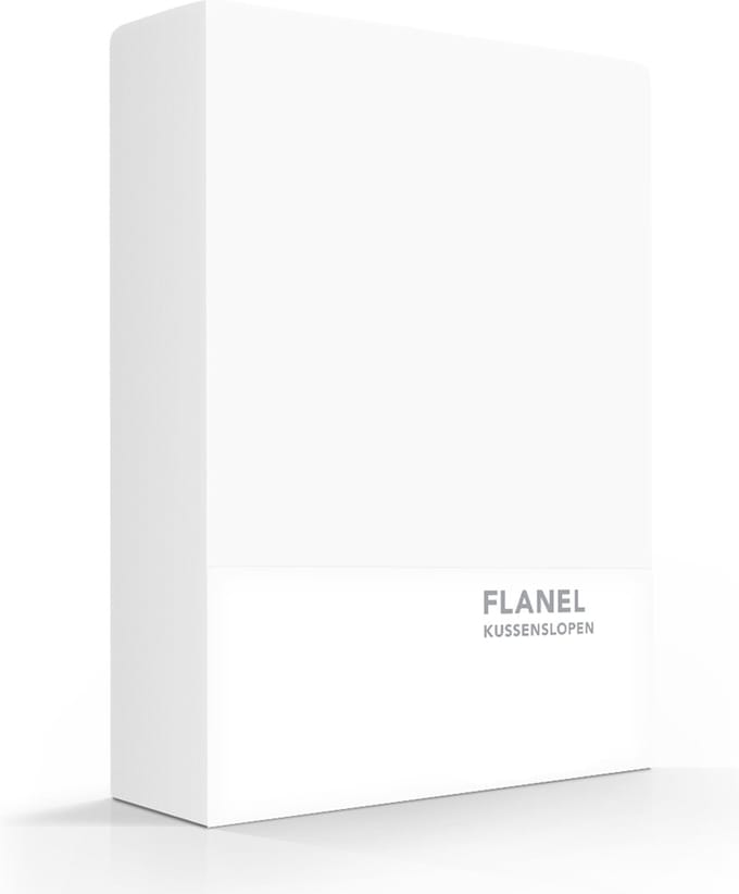 Zavelo Flanel kussenslopen Wit (set van 2)-60 x 70 cm (standaard)