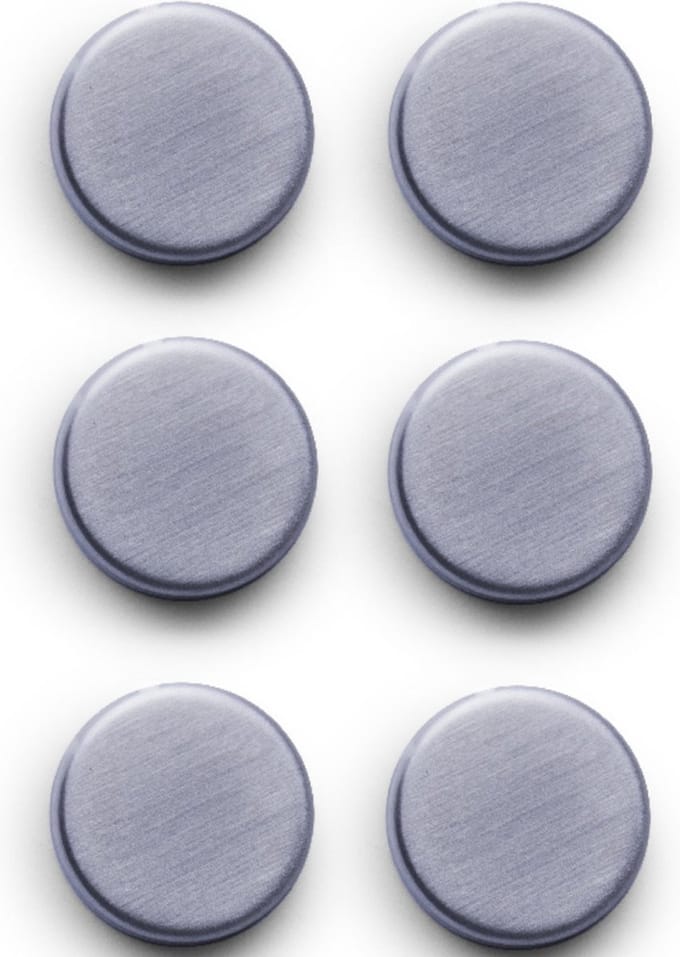Zeller Magneten - 6x stuks - extra sterk - 2,7 cm - RVS - rond