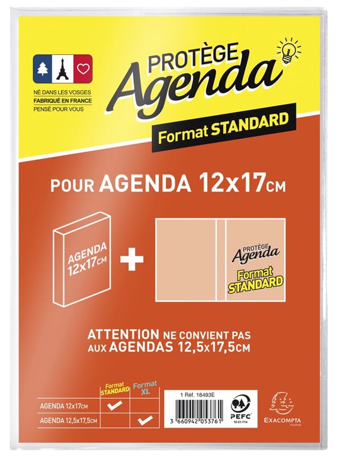 Exacompta Beschermwikkel Agenda Standaard, Transparant PVC