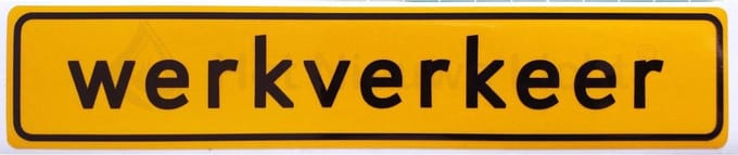 auto sticker | werkverkeer | maat S | 200x40mm | Reflecterend