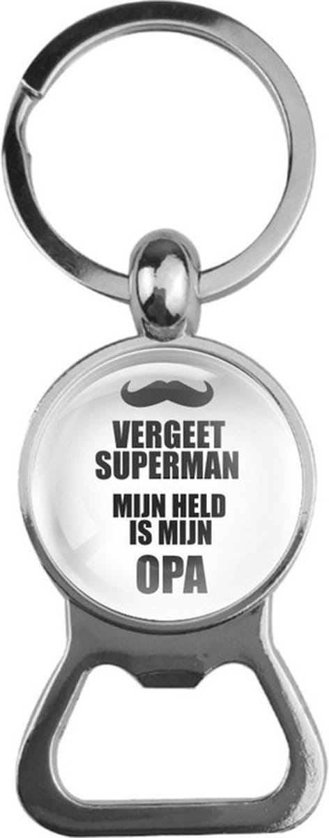 Bieropener Glas - Vergeet Superman Mijn Held Is Mijn Opa