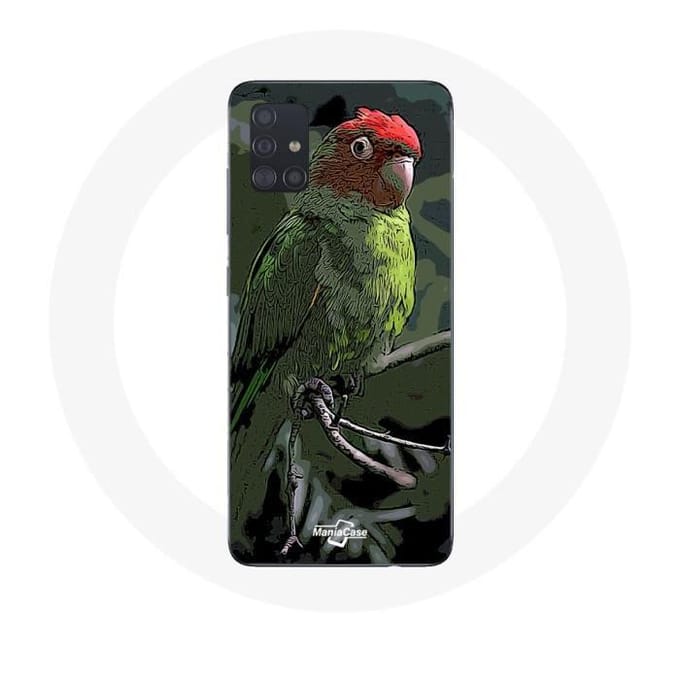 Coque pour Samsung Galaxy A71 Pionus Perroquet Rouge Vert