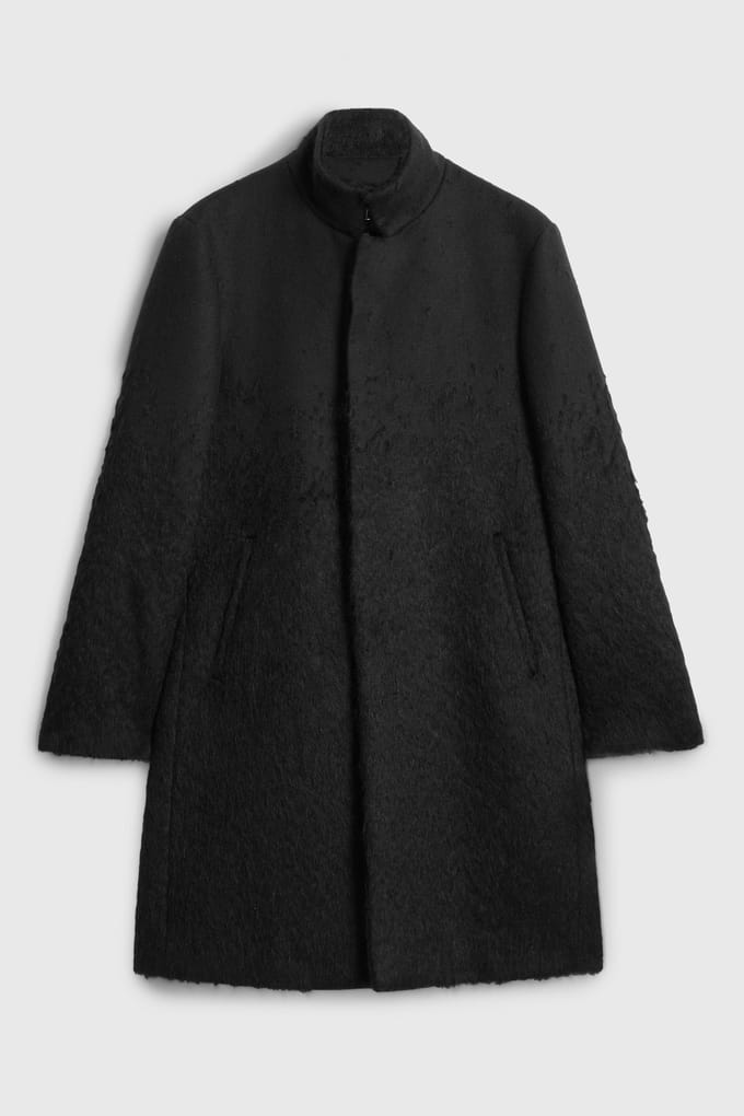 John Varvatos Hidden Cf Placket Button Front Slim Fit Black Taglia: 56 | Cappotti monopetto Outlet | Uomo | Nero
