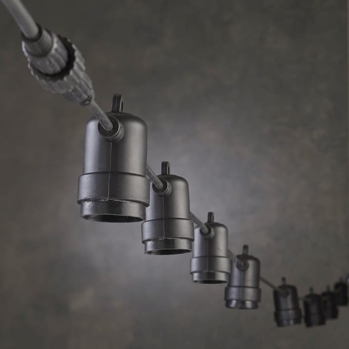 Luca Lighting Connect 24 Party Lichtsnoer voor 8 Lampjes - L400 cm - Zwart