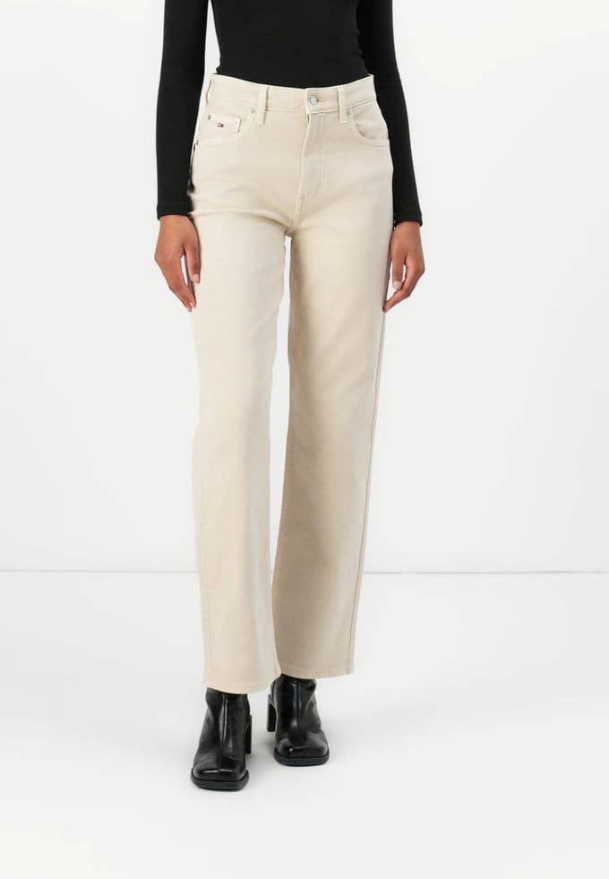 Tommy Jeans | 5 pocket | High Slim Straight ‘Layla’ | Ecru | Maat 29-34