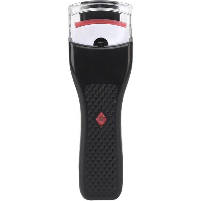 Verwarmde Wimperkruller Oplaadbaar LED Verlichting Langdurig Handheld Wimperverwarmingskruller Zwart zwart