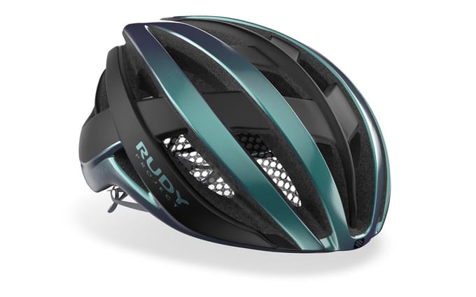 Rudy Project Venger Road Iridiscent Blue (Shiny) pads + Bug Stop  M 55-59 cm-Helm