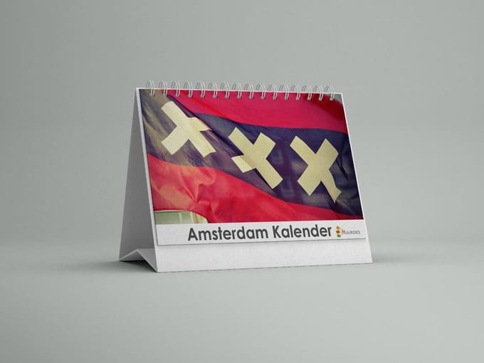 Amsterdam Bureau-verjaardagskalender | Amsterdam bureaukalender |Bureaukalender 20x12.5 cm