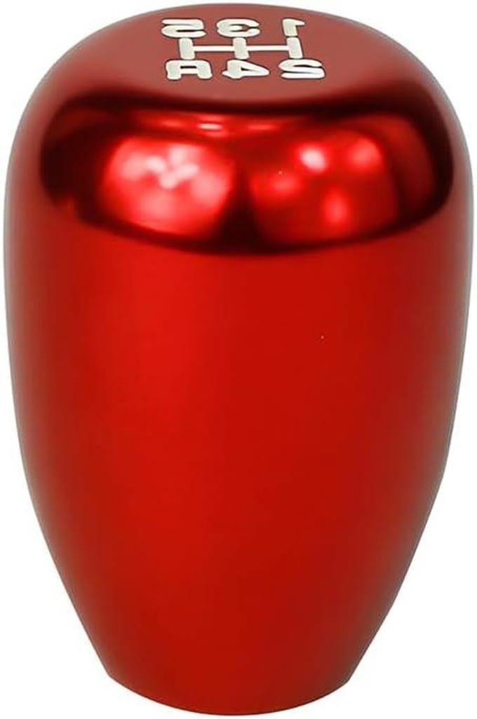 Schakelpookknop Auto - Versnellingspook Aluminium - Auto Interieur - Universele Pasvorm - 3 Adapters - Rood