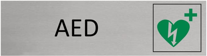 CombiCraft Aluminium deurbordje AED 165x45mm - per stuk