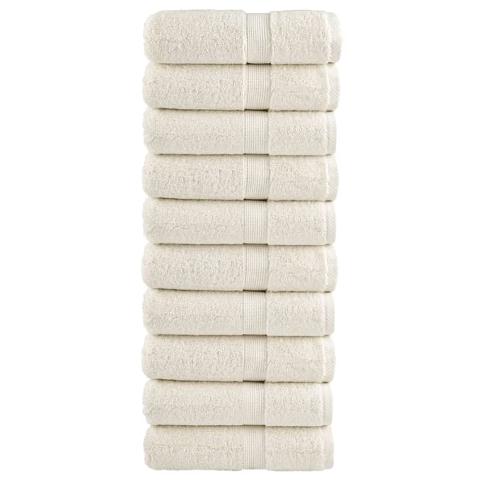 vidaXL - Gastendoekjes - SOLUND - 10 - st - 600 - g/m² - 30x50 - cm - crèmekleurig