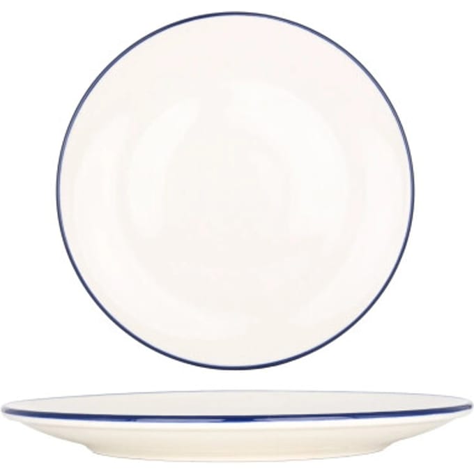 Bonna Dinerbord - Linea Blue - Porselein - 27 cm - set van 6
