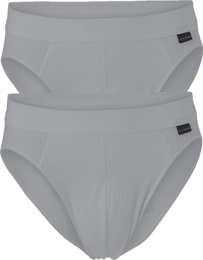 SCHIESSER Authentic rioslips (2-pack) - grijs