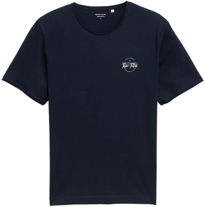 Tom Tailor - T-shirt met print - Maat S - sky captain blue