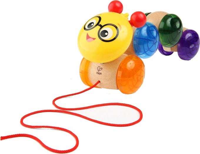 Hape Houten Trekfiguur Rups 24 Cm