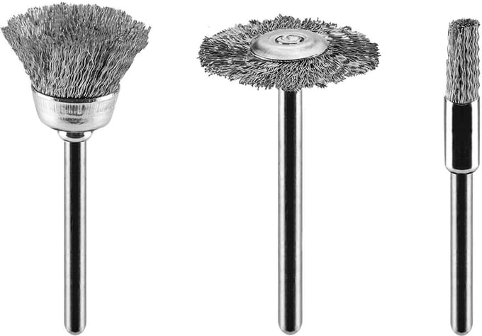 Graphite 55H066 - Stalen Borstelset - 3 Stuks - 5mm, 15mm, 22mm - Voor Minislijpmachine