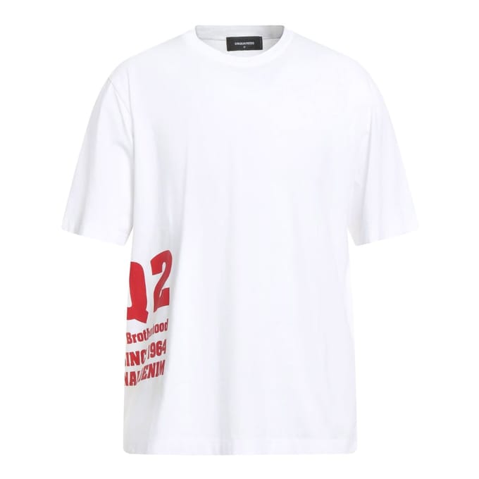 Dsquared2 Dq2 T-shirt Met Zijlogo In Wit