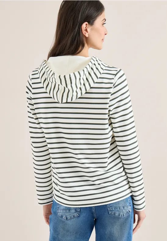 Gestreept shirt met capuchon