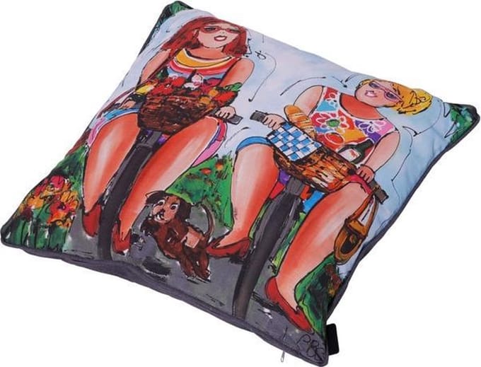 Madison sierkussen Dames op fiets outdoor 50x50 cm