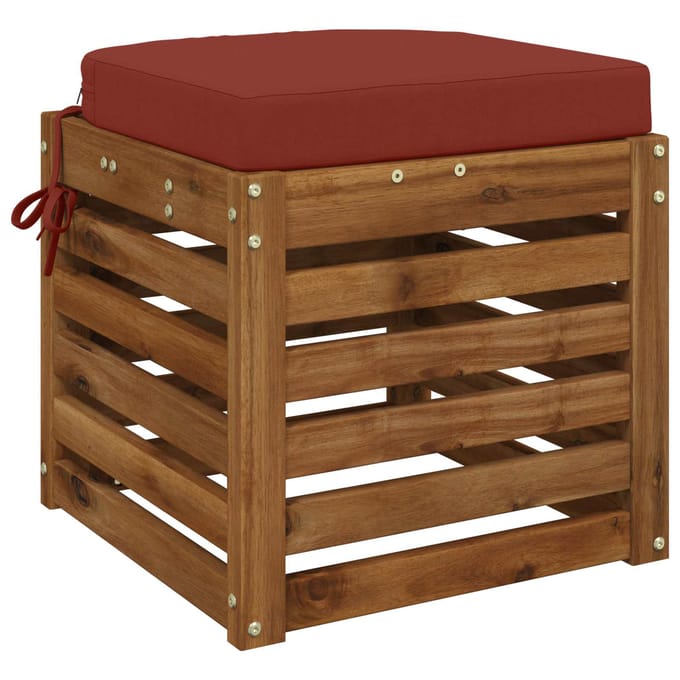 vidaXL - 1-delig - zitkussen - SOEST - 100% - Polyester - Rood - 45 - x - 45 - x - 7 - cm
