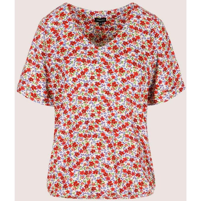 Jersey V-halsblouse Op Elastiek
