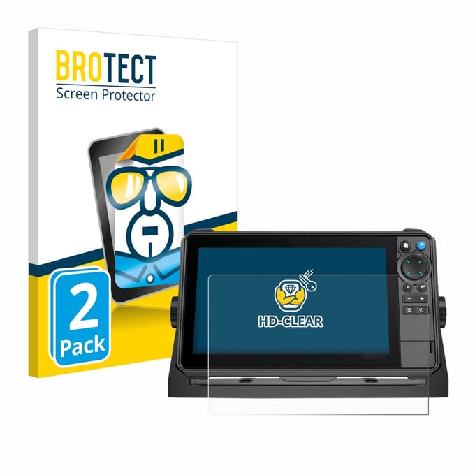 BROTECT - Screenprotector voor Lowrance HDS-9 Pro - Folie Beschermfolie transparant 2 Stuks