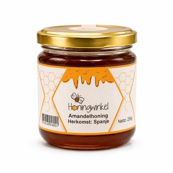 Amandelhoning - 250g - Honingwinkel
