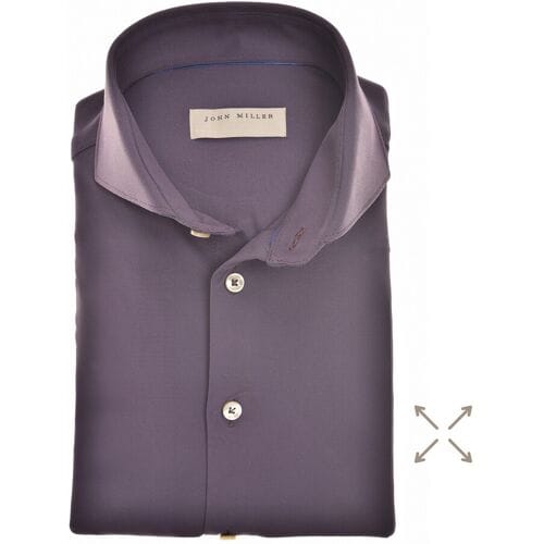 John Miller Overhemd Hyperstretch Performance Shirt Donker Paars / male