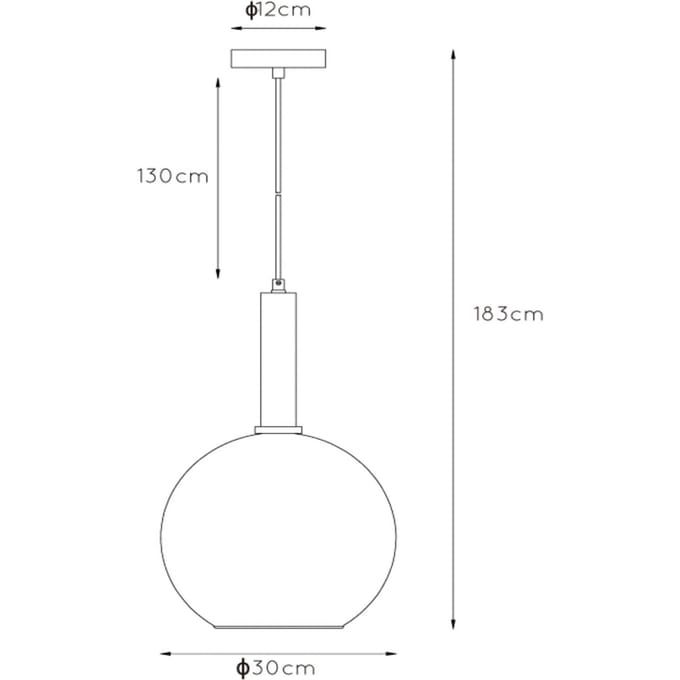 Lucide MARIUS - Hanglamp - Ø 30 cm - 1xE27 - Zwart