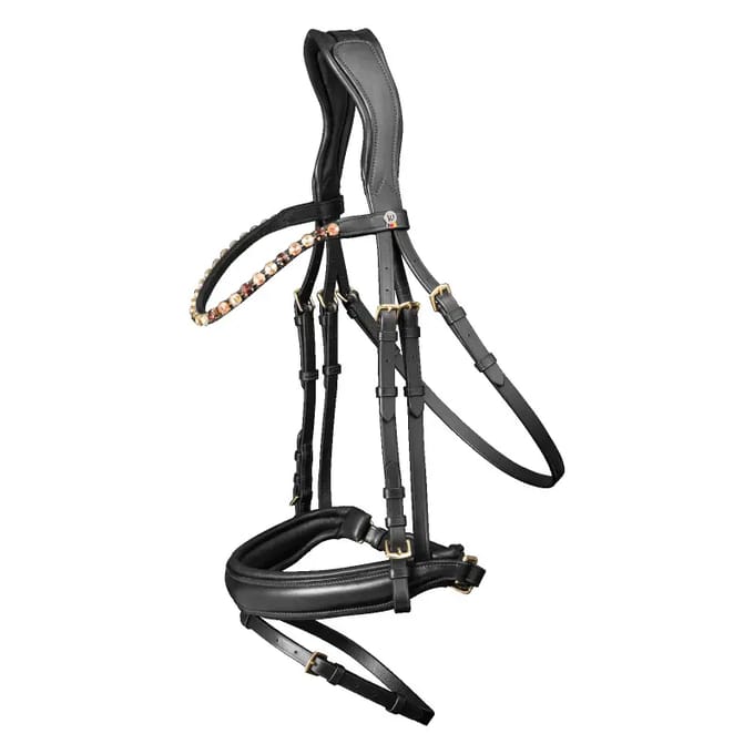 Gecombineerd hoofdstel met neusriem Waldhausen X-Line Goldheart