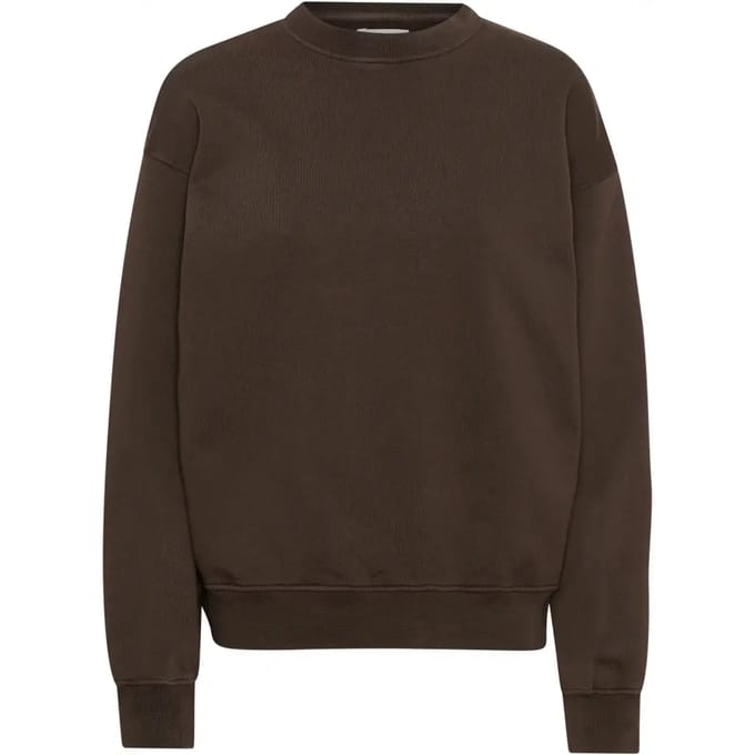 Sweatshirt ronde hals Colorful Standard Organic oversized coffee brown