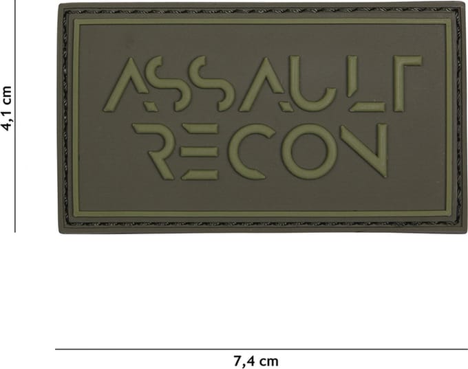 101 Inc Embleem 3D Pvc Assault Recon Groen  16115