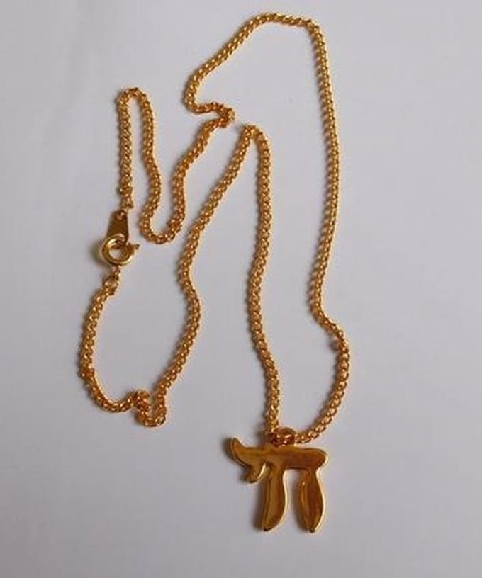 Chai hanger met ketting goudkleur