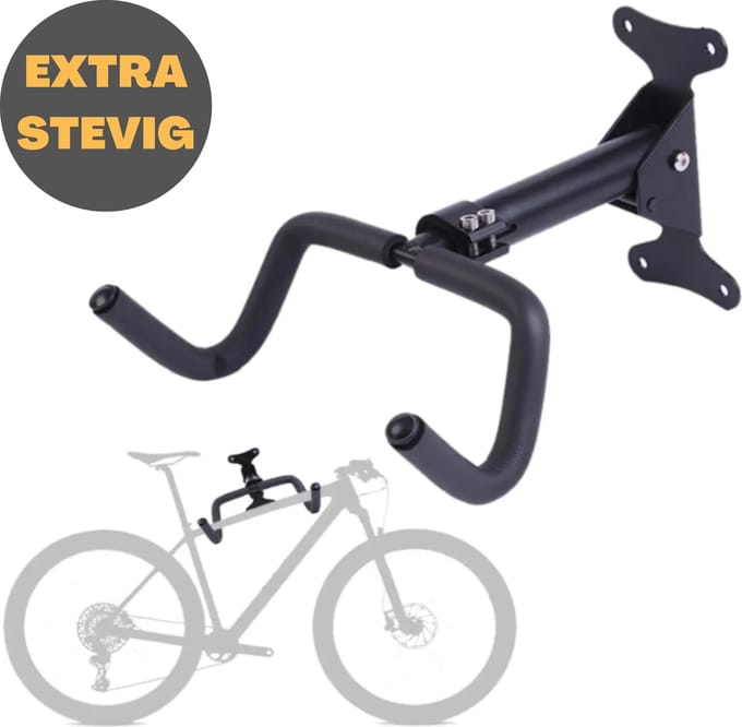 W&Z WallMount Fietsdrager tot 50kg - Ophangbeugel - Muurbeugel fiets - Fietsbeugel - Opbergbeugel - fiets Ophangsysteem