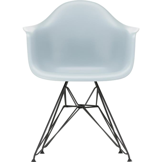 Vitra - DAR Eames Plastic Armchair - ijsgrijs RE - zwart - blauw