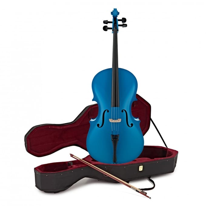 3/4 Studentencello met Koffer van Gear4music, Blauw