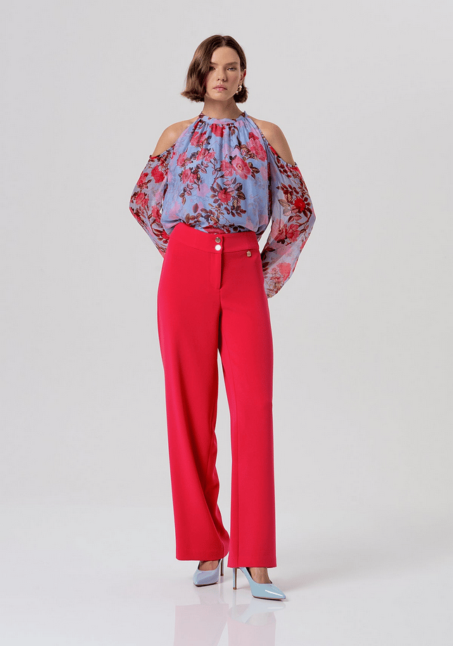 rode vrouw paleis broek