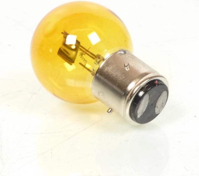 gele lamp ba21d 6v 25/25w 3 pins voor motorfiets oude auto nieuw