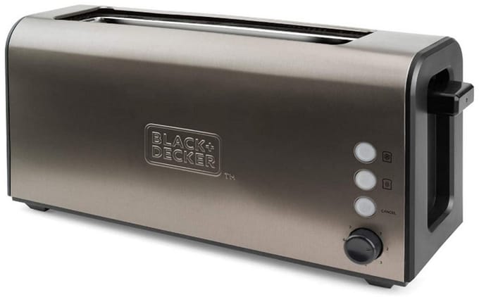 broodrooster 1 sleuf 1000w roestvrij staal - black+decker - bxto1000e