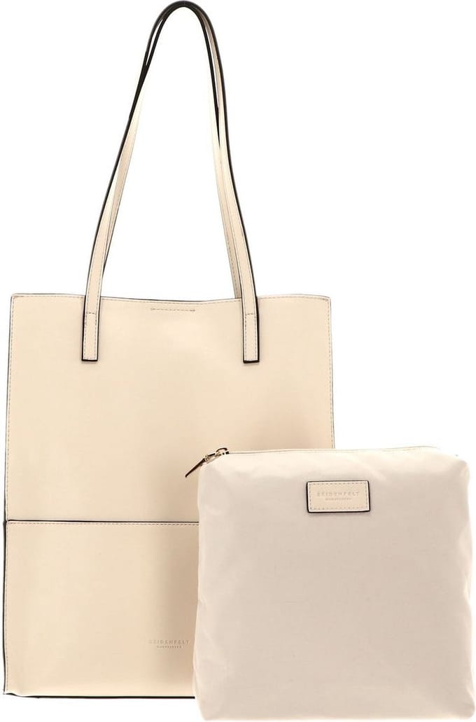SEIDENFELT MANUFAKTUR Nees Shopper Cool Beige / Gold Crème