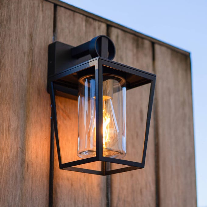 LUTEC West - Traditionele wandlamp voor buiten -  E27 - Mat Zwart