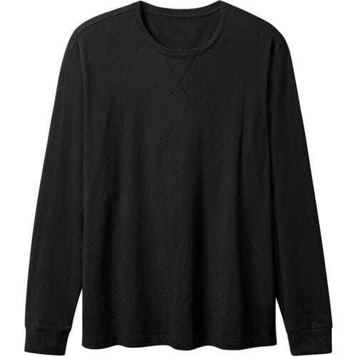 ESMARA MEN Heren thermoshirt - Plus size (Zwart, 3XL (64/66))