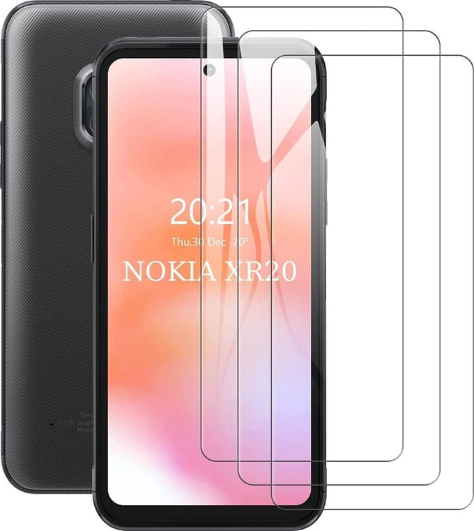 Screenprotector Glas - Tempered Glass Screen Protector Geschikt voor: Nokia XR20 - 3x