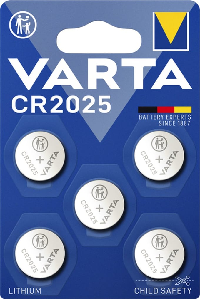 Varta knoopcel CR2025 3v lithium - 50 stuks