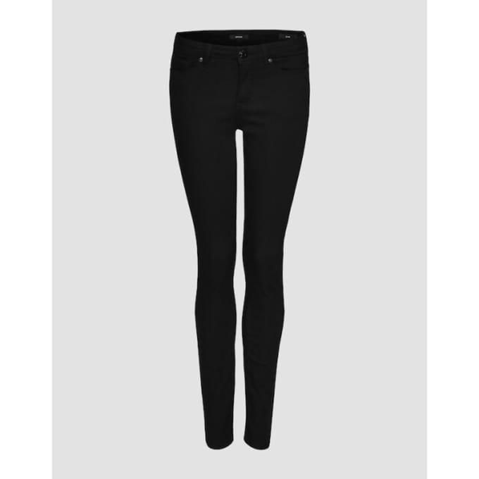 skinny fit jeans van katoenmix model 'ELMA BLACK'