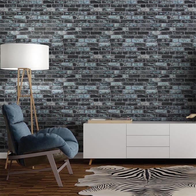 Behangeffect sticker - BIRMINGHAM BRICKS - 30x30cm