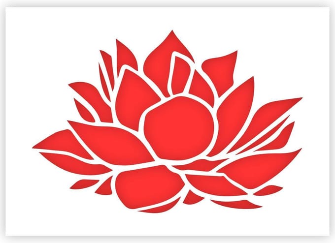 QBIX Lotus Sjabloon - A4 Formaat - Kunststof - Stencil